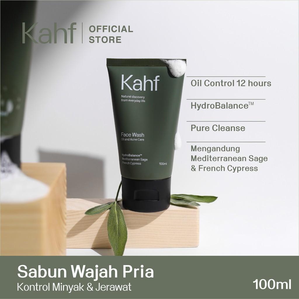 KAHF Oil and Acne Care Face Wash Men 100ml, Kesehatan & Kecantikan