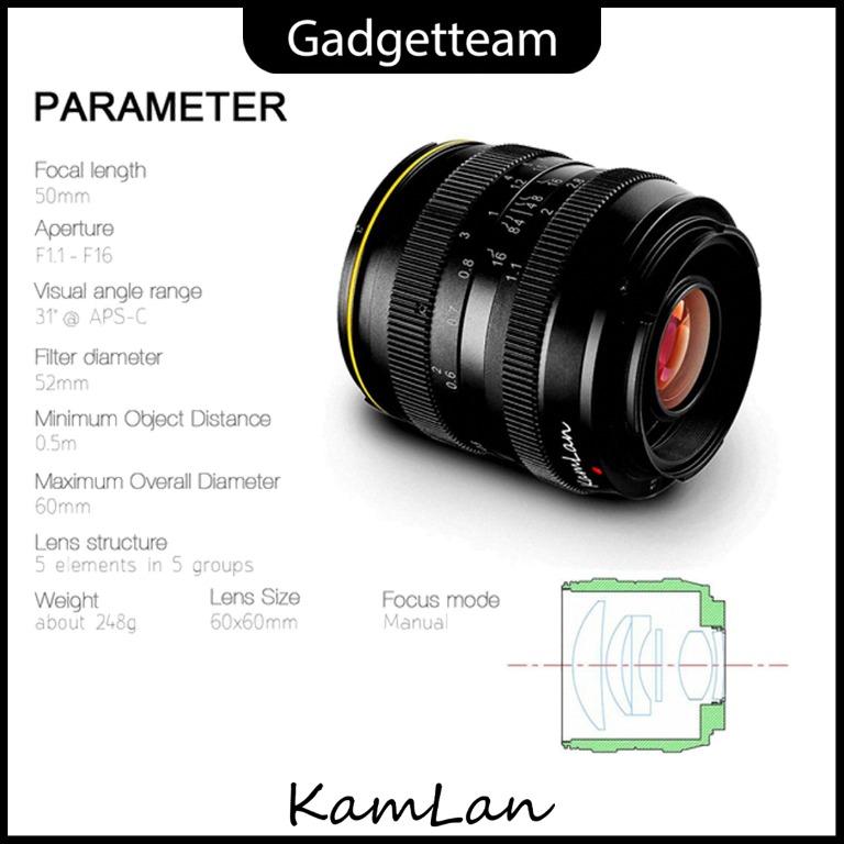 Kamlan 50mm f/1.1 Manual - レンズ(単焦点)