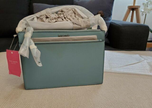 Kate Spade Cameron Leather Zip Crossbody Seaside Blue