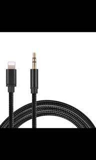 Lightning to 3.5mm jack male to male audio aux lead cable for iPhone 7, 8, X