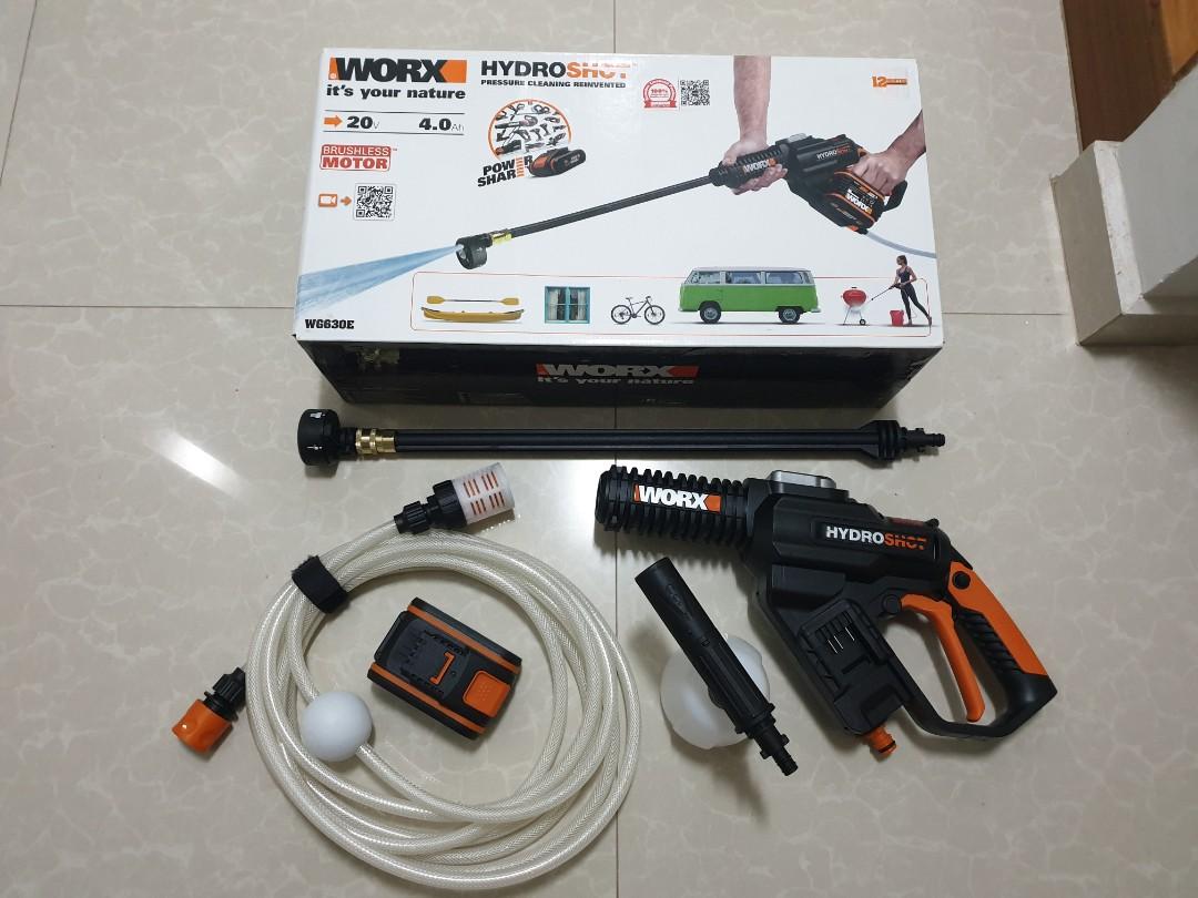 LNIB Worx Hydroshot Portable Pressure Washer WG630E 4Ah battery