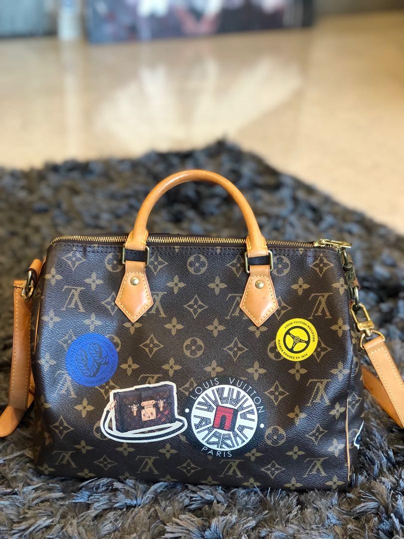 Louis Vuitton Monogram Canvas Limited Edition World Tour Speedy 30 Bag Louis  Vuitton