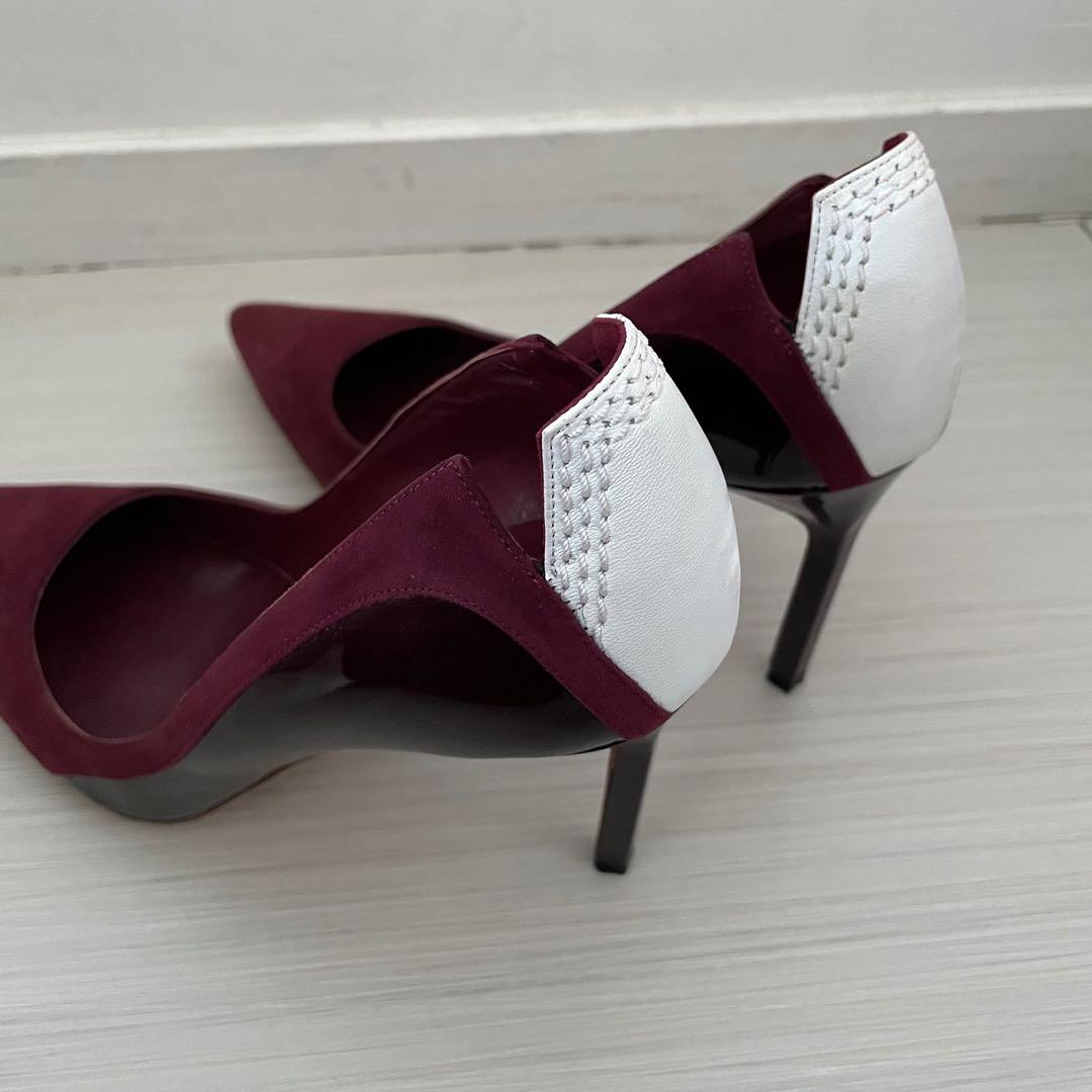 Purple multicolor top heels