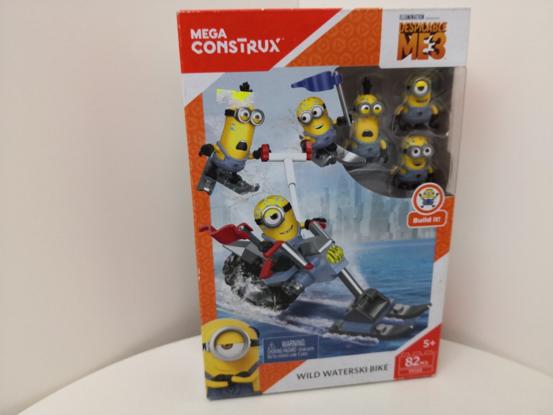 Mega Construx Minion Wild Waterski Bike積木模型, 興趣及遊戲, 玩具
