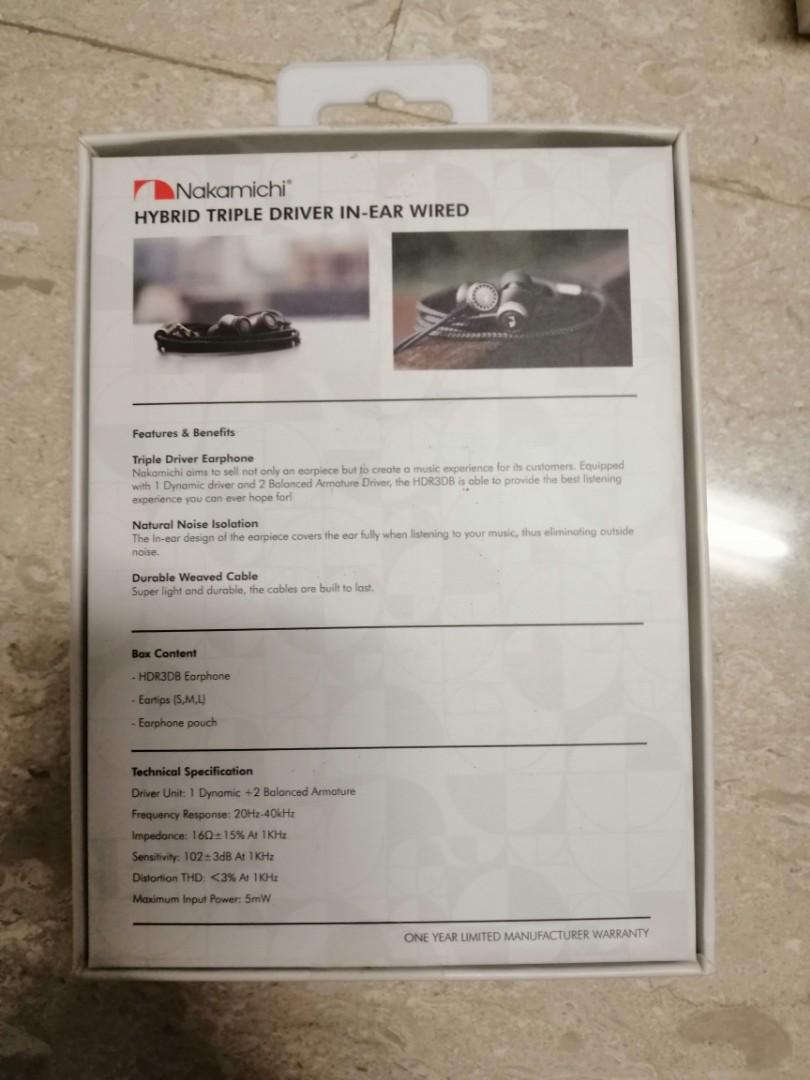 Nakamichi HDR3DB Audio Earphones on Carousell
