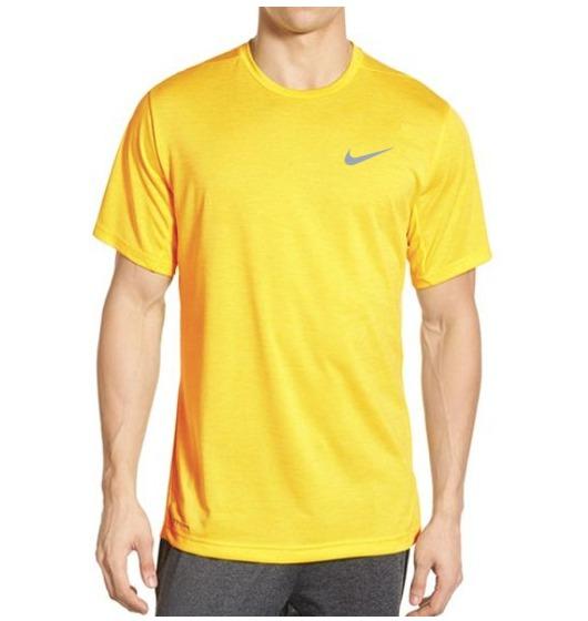 Yellow nike dri fit shirt sales