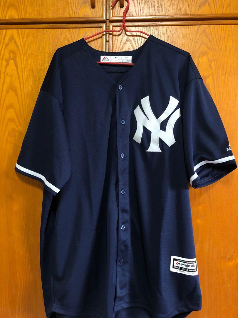 New York Yankees MLB Majestic Mesh Button Up Green Baseball Jersey