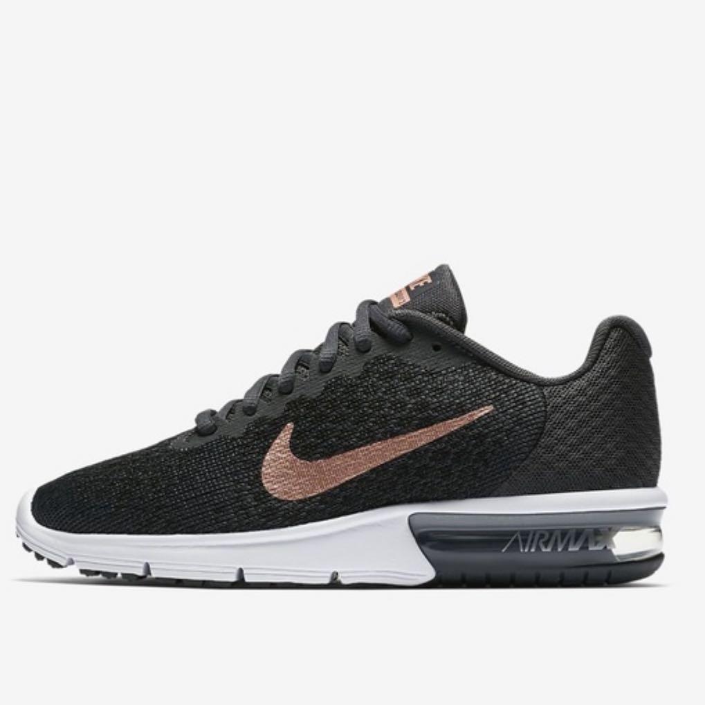 Mezclado Solicitud Anual Nike Air Max Sequent 2 (Rose Gold/Black), Women's Fashion, Footwear,  Sneakers on Carousell