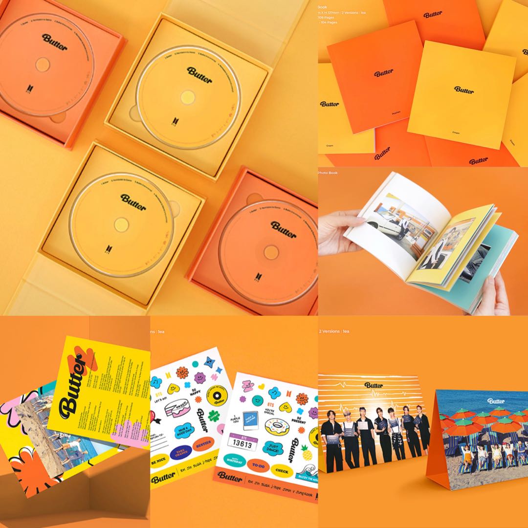 Official BTS Butter album Peaches / Cream namjoon jin suga yoongi