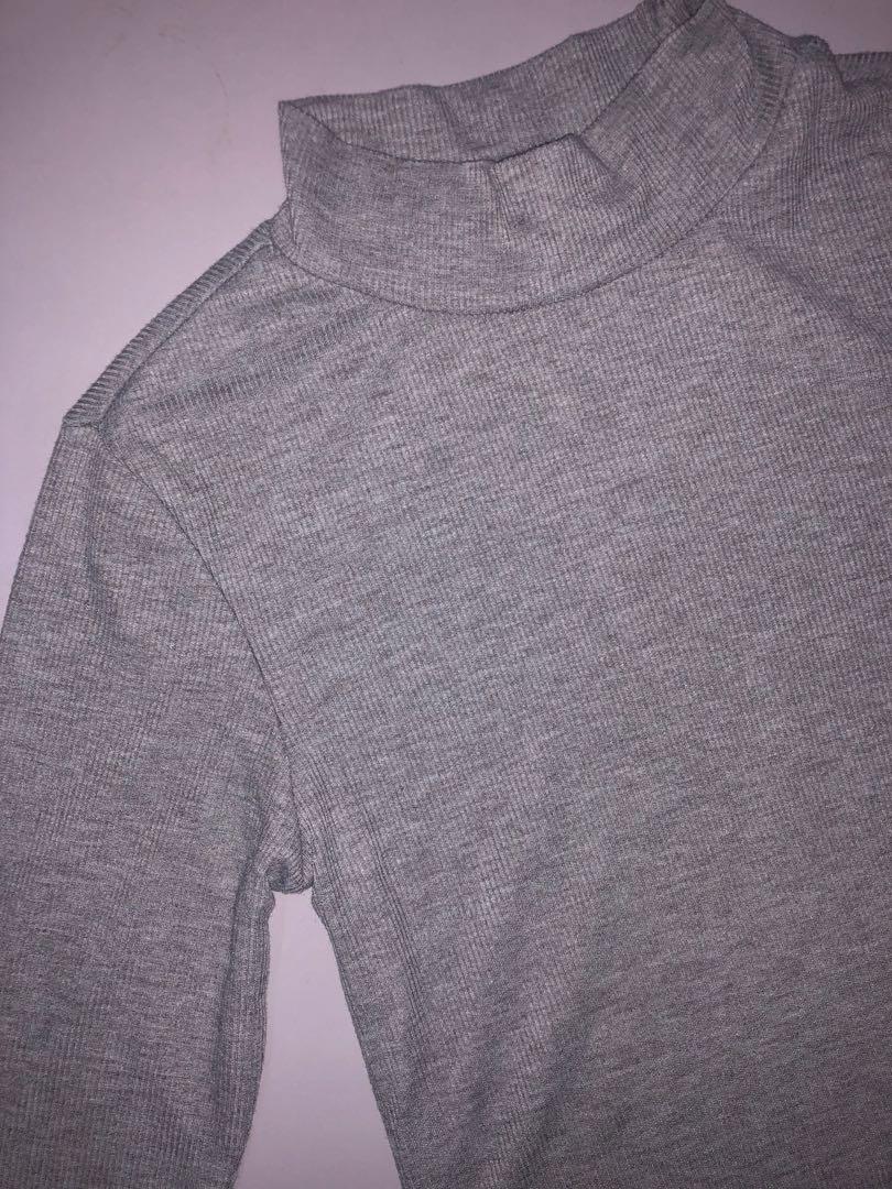 Pdi High Neck Long Sleeve Top Women S Fashion Clothes Tops On Carousell