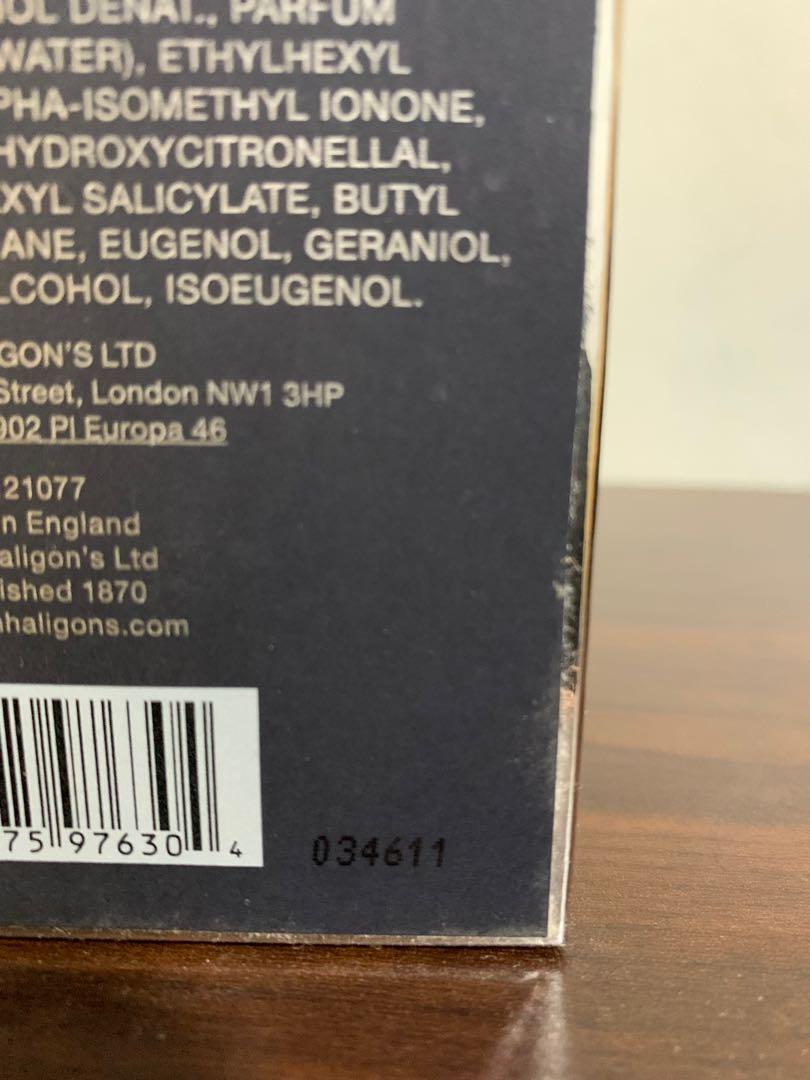 Penhaligon's Endymion Concentré Batch Code 034611, Beauty & Personal