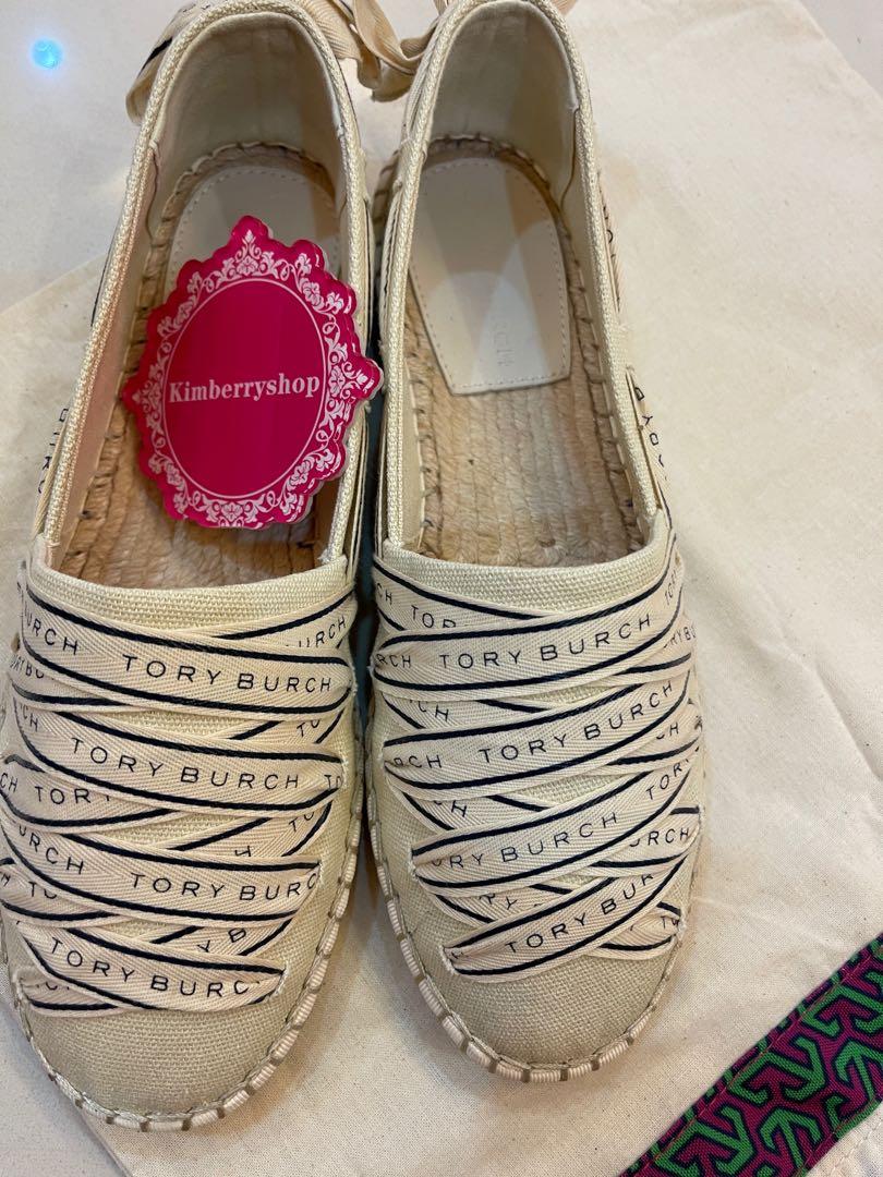 Ready stock Authentic Tory Burch espadrilles US8 bag ribbon, Women's  Fashion, Footwear, Flats on Carousell