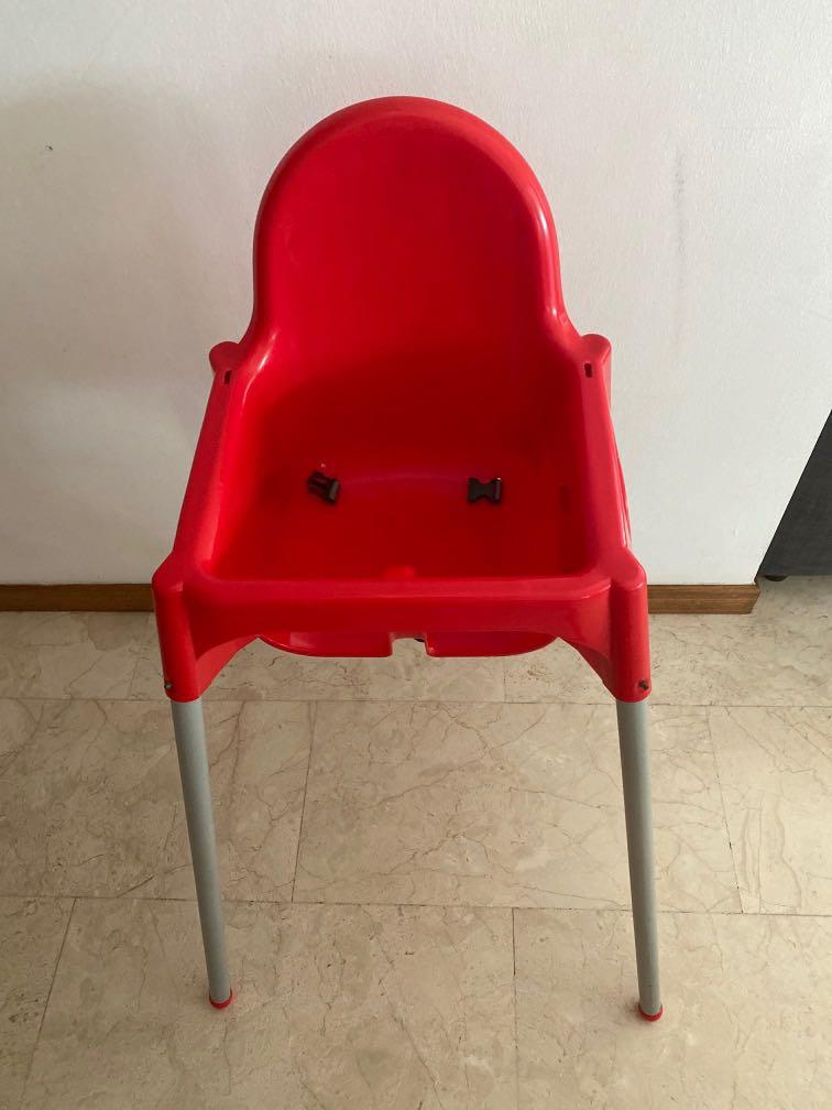 Ikea red high chair cheap