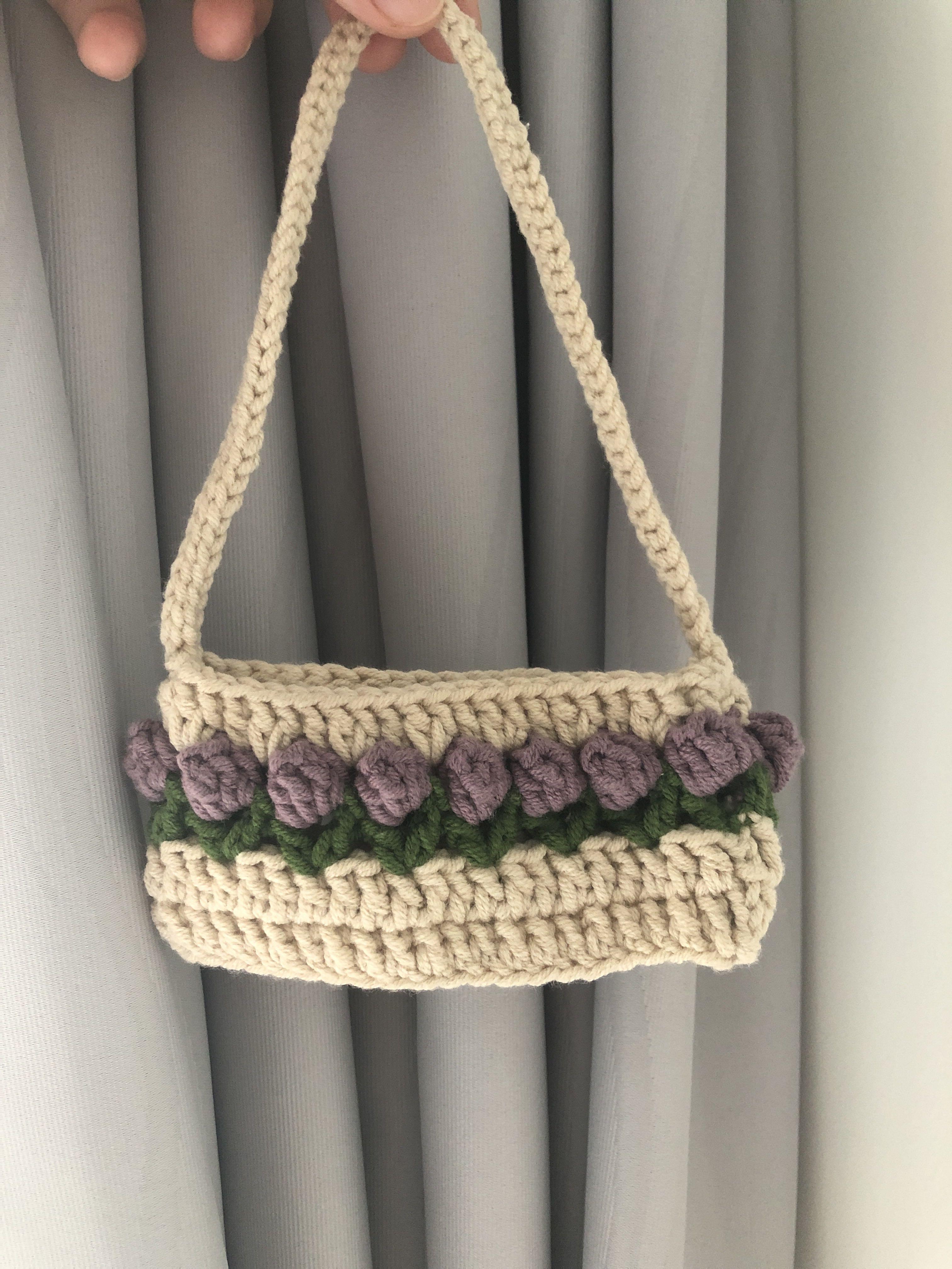 tulip crochet bolsa