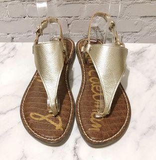 Sam Edelman 金色夾腳平底涼鞋