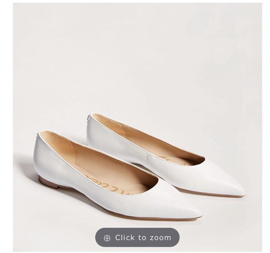 White sam discount edelman flats