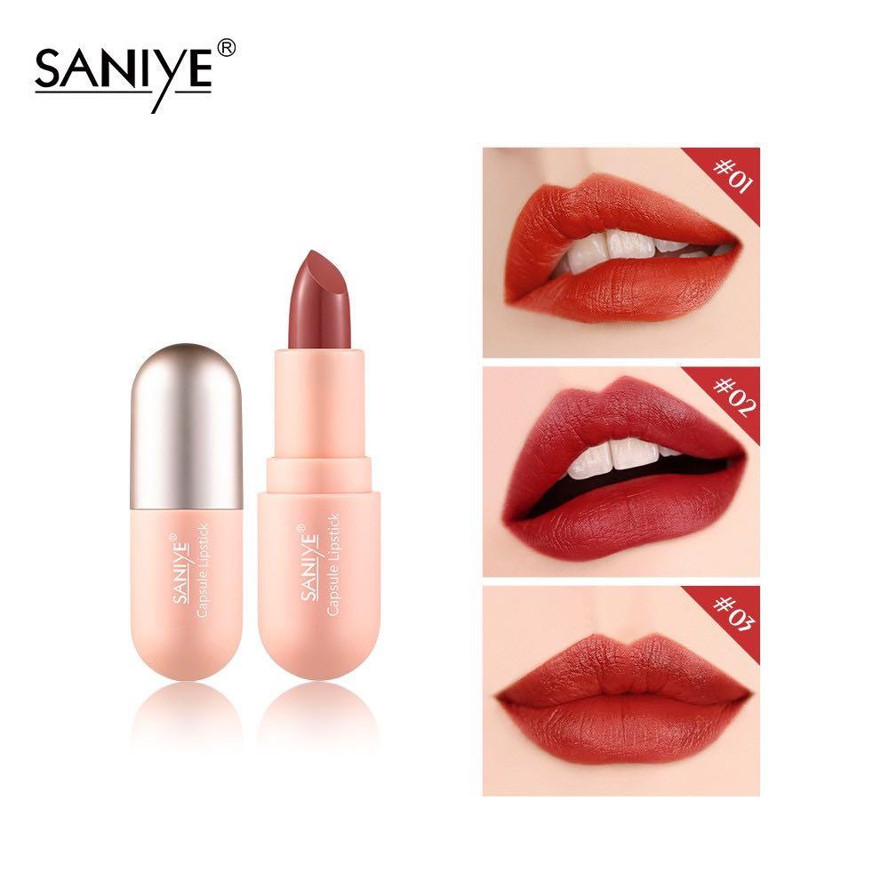 SANIYE Mini Capsule Lipstick Matte Liquid Lip Gloss K1139, FREE