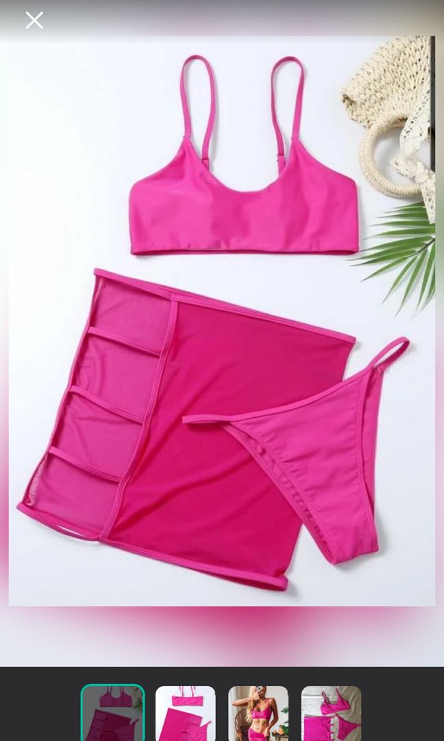 Shein 3 piece bikini, Women's Fashion, Swimwear, Bikinis & Swimsuits on Carousell