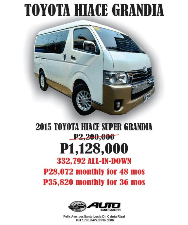Toyota Hiace Super Grandia Cars for Sale Used Cars on Carousell
