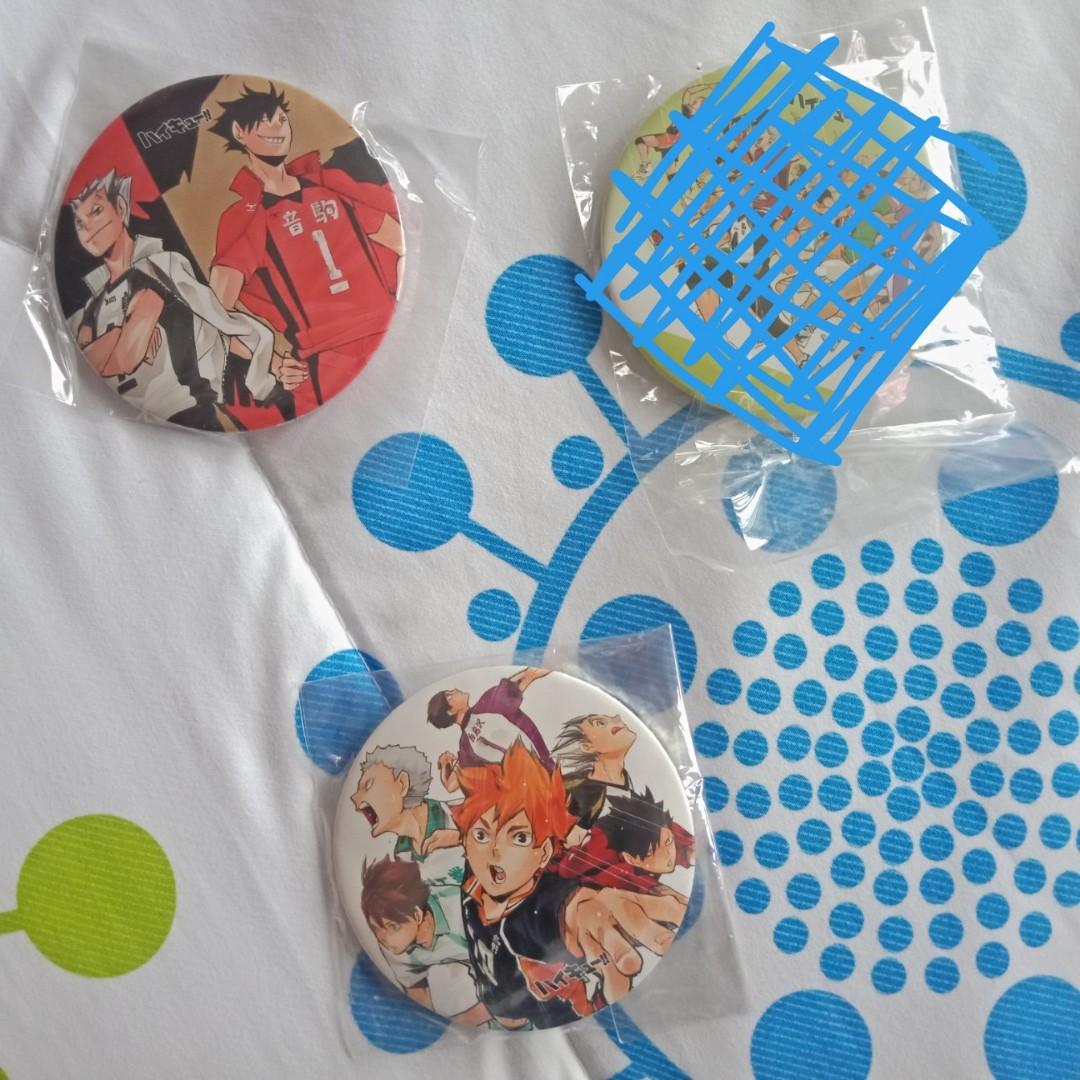 Updated Haikyuu Jump Festa 17 Merchandise Large Tin Can Badges Hobbies Toys Toys Games On Carousell