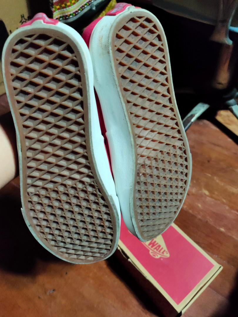 all red vans with gold eyelets