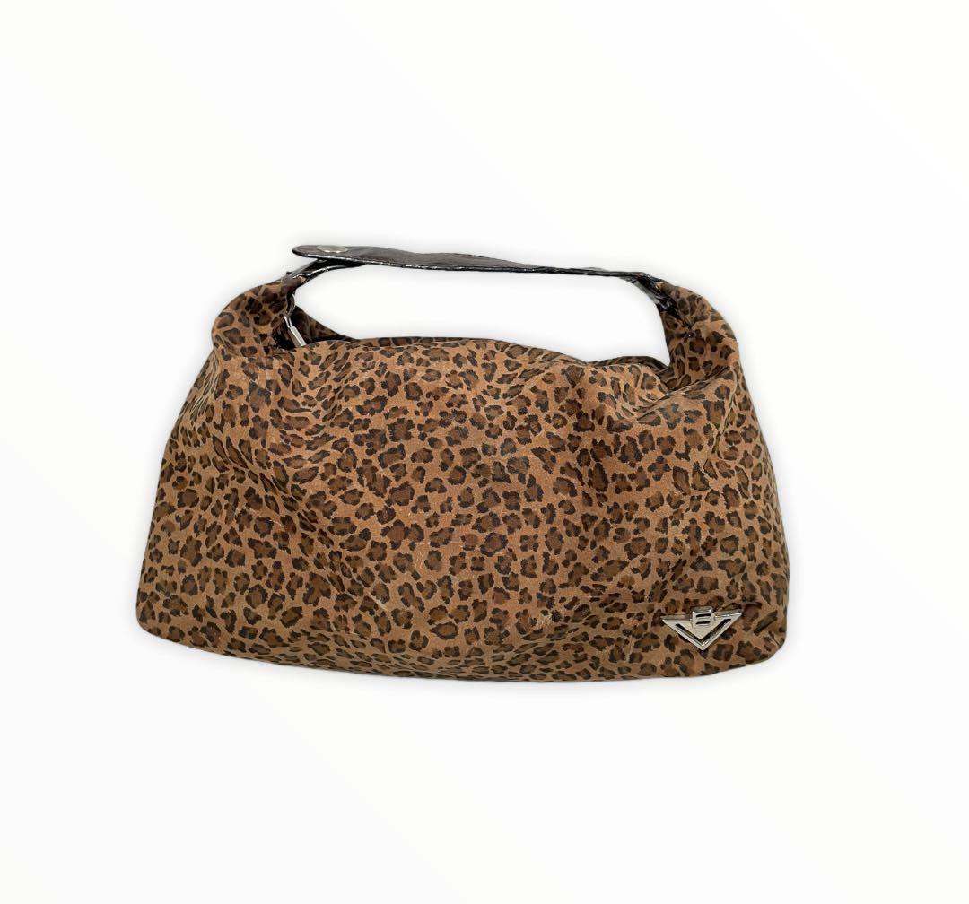 BOTTEGA VENETA Leopard Print Nylon Vintage Two-Way Tote Bag - The