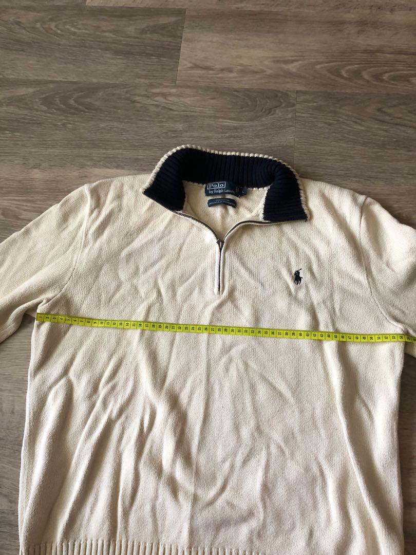 Vintage Cream Ralph Lauren Half Zip Polo