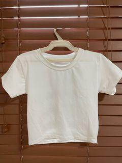 White Cropped Top