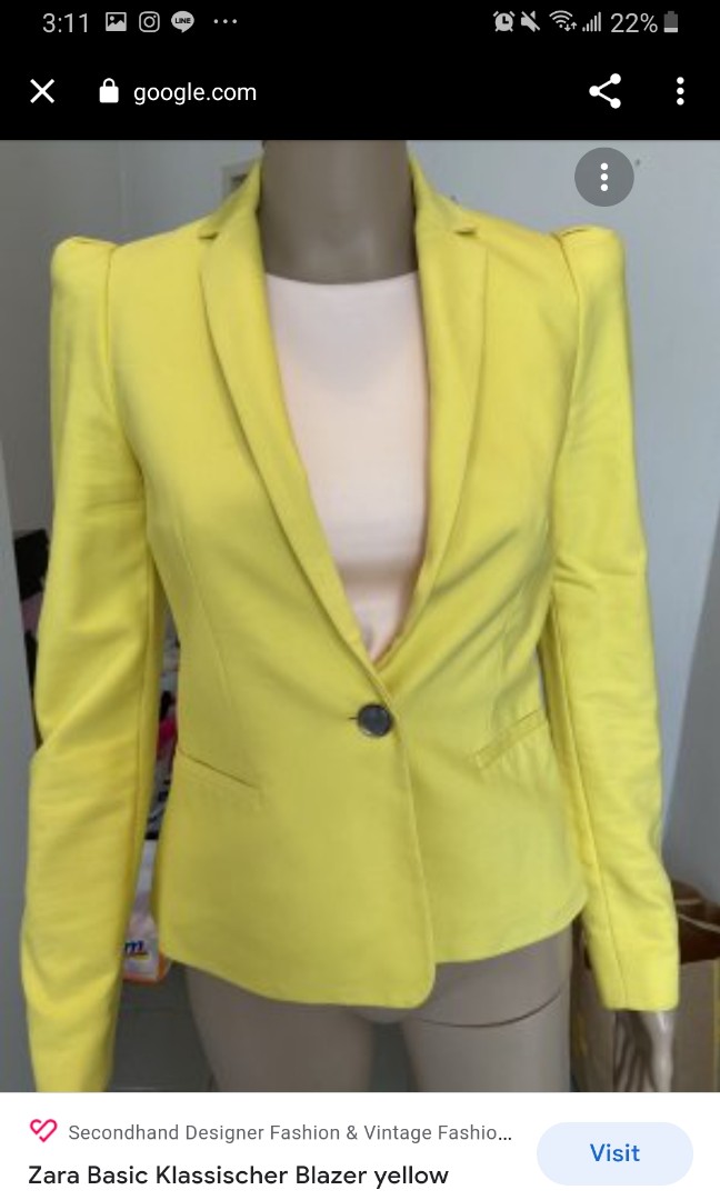 Zara yellow blazer clearance
