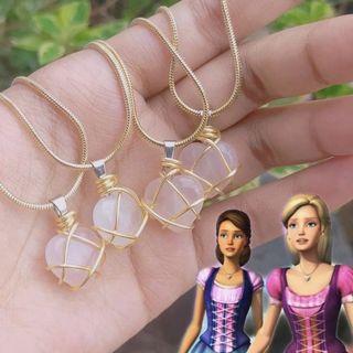 Barbie S Diamond Castle Crystal Necklace Women S Fashion Jewelry Organisers Necklaces On Carousell