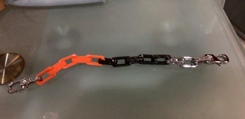 2021 New Chain Bracelet Engraved Monogram Silver Orange