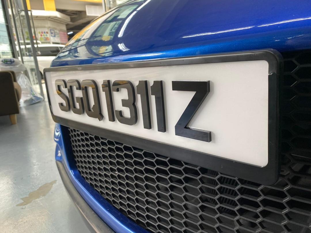 3mm or 5mm black letters number plate, Car Accessories, Car Plates on