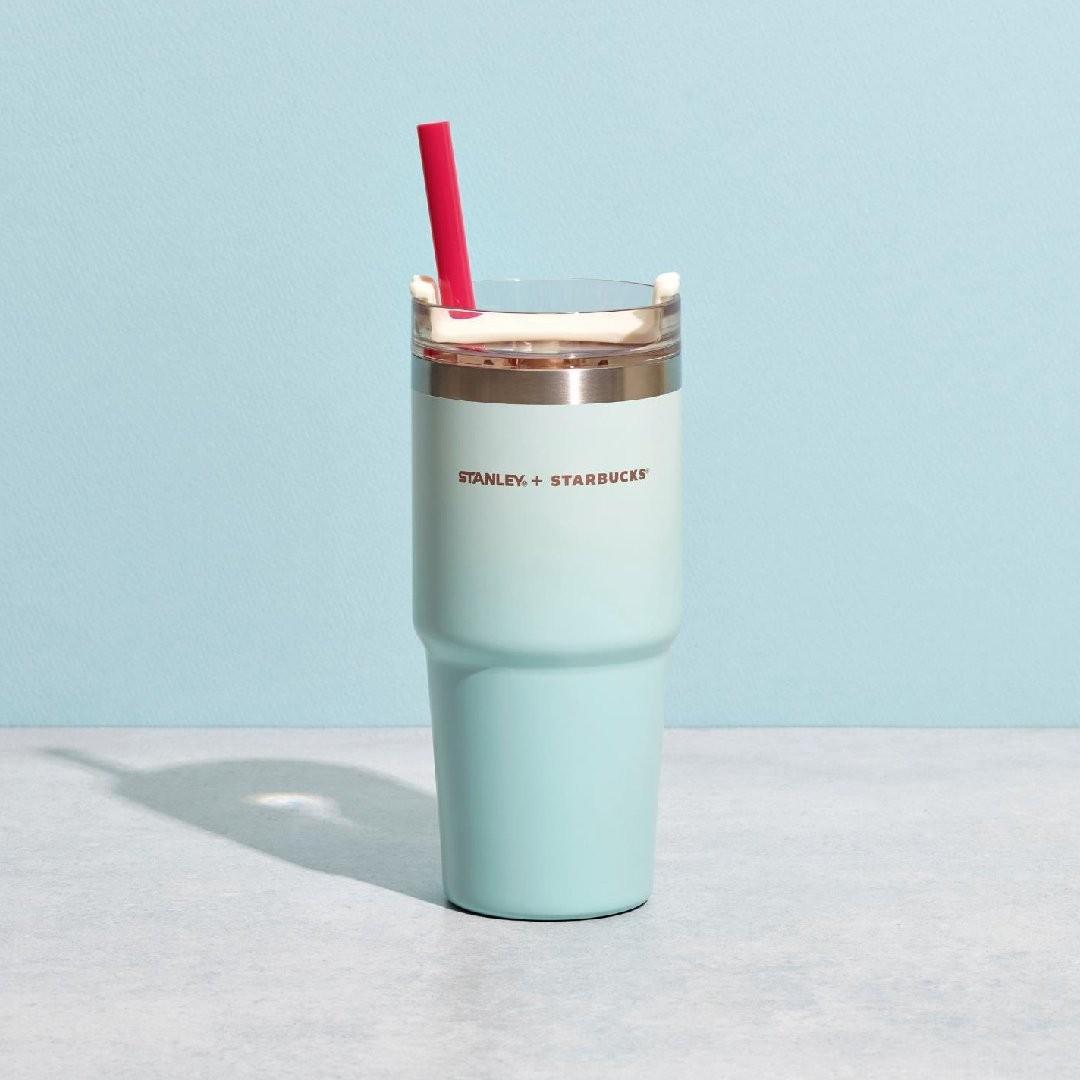 Starbucks Sky Blue Stanley Stainless Steel Straw Cup 591ml Tumbler Water Cup