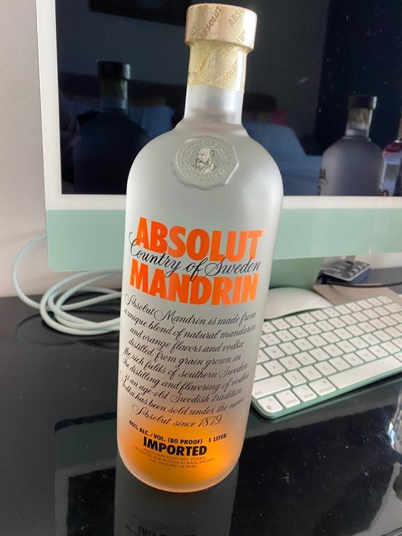 Rare Absolut Mandrin 20 Tall Vodka 7 liter Glass Display Bottle/Factice  Sweden