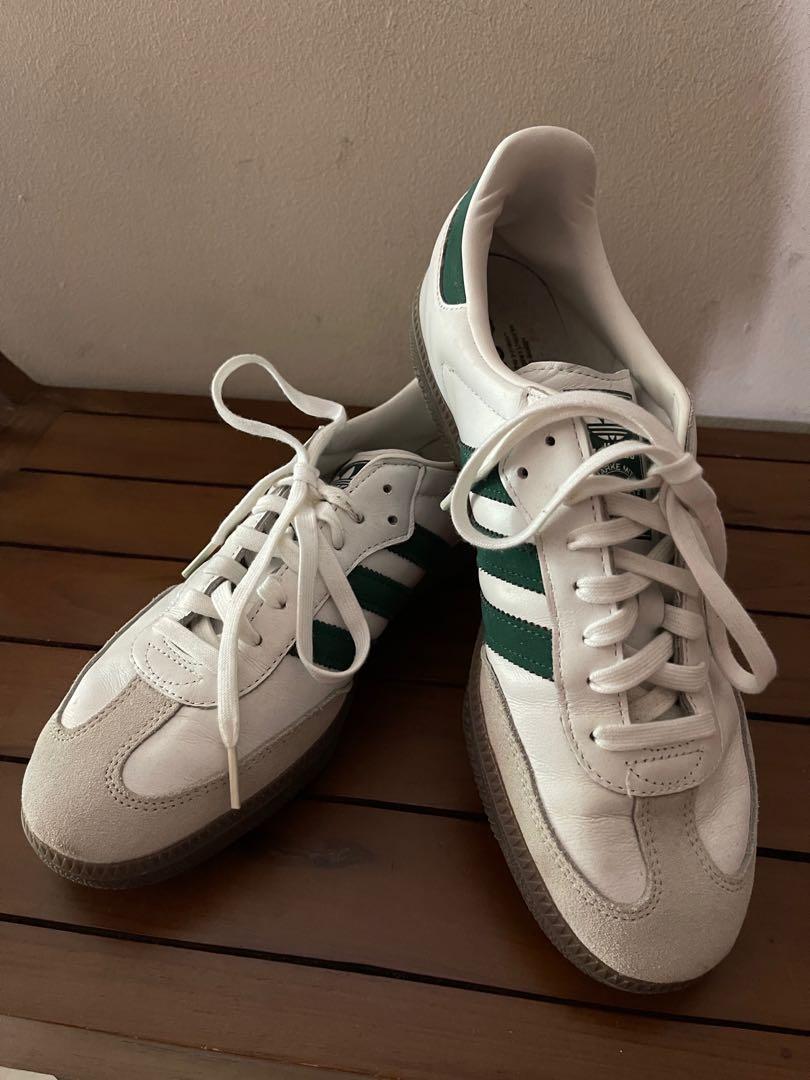 Adidas Samba OG Green Stripe, Men's Footwear, Sneakers on Carousell