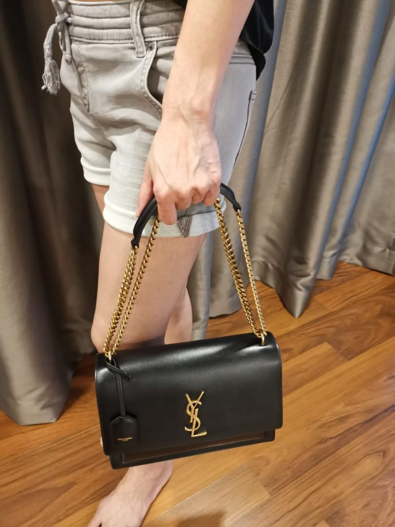 Almost New Ysl Sunset Bag Large, Women'S Fashion, Bags & Wallets,  Cross-Body Bags On Carousell