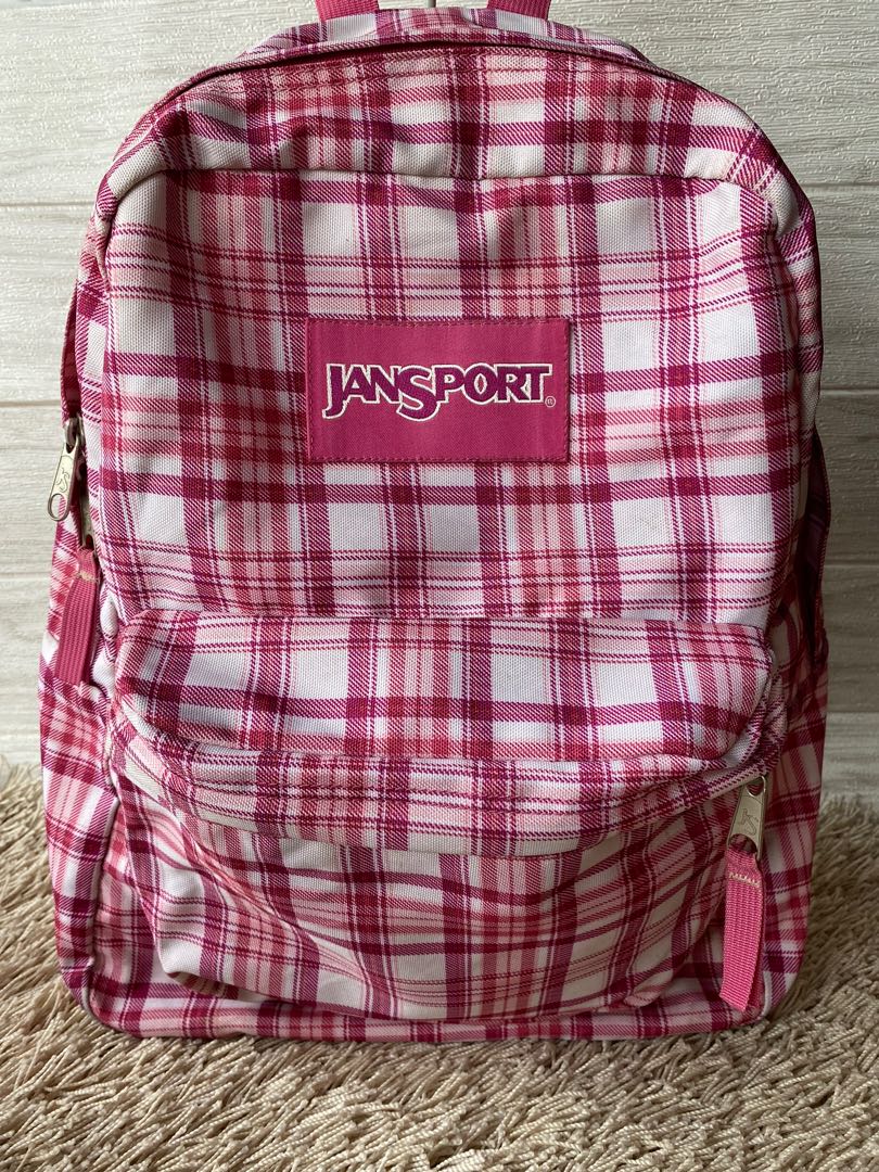 Jansport plaid backpack new arrivals