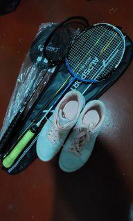 Badminton Raket and Shoe