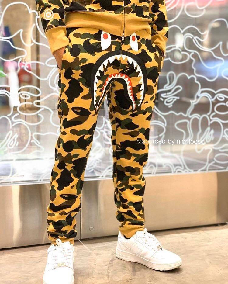 bape camo joggers