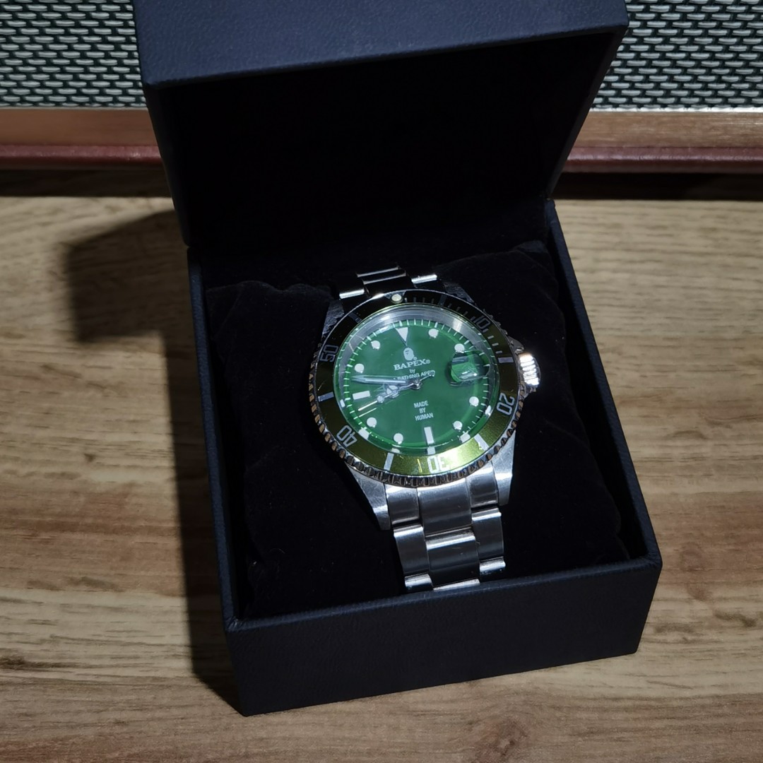 A BATHING APE TYPE 1 BAPEX GREEN ベイペックス - 時計