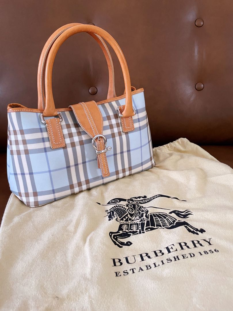 Blue burberry hot sale bag