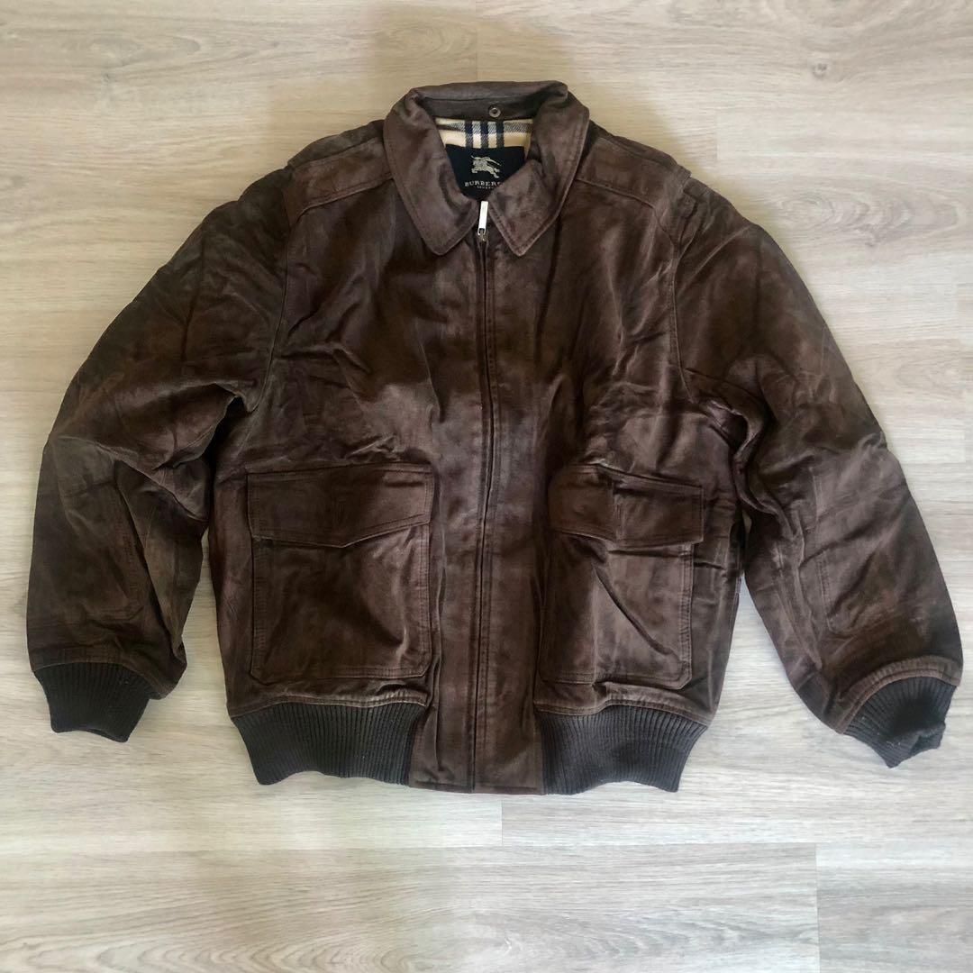 Burberry brown leather jacket 2025