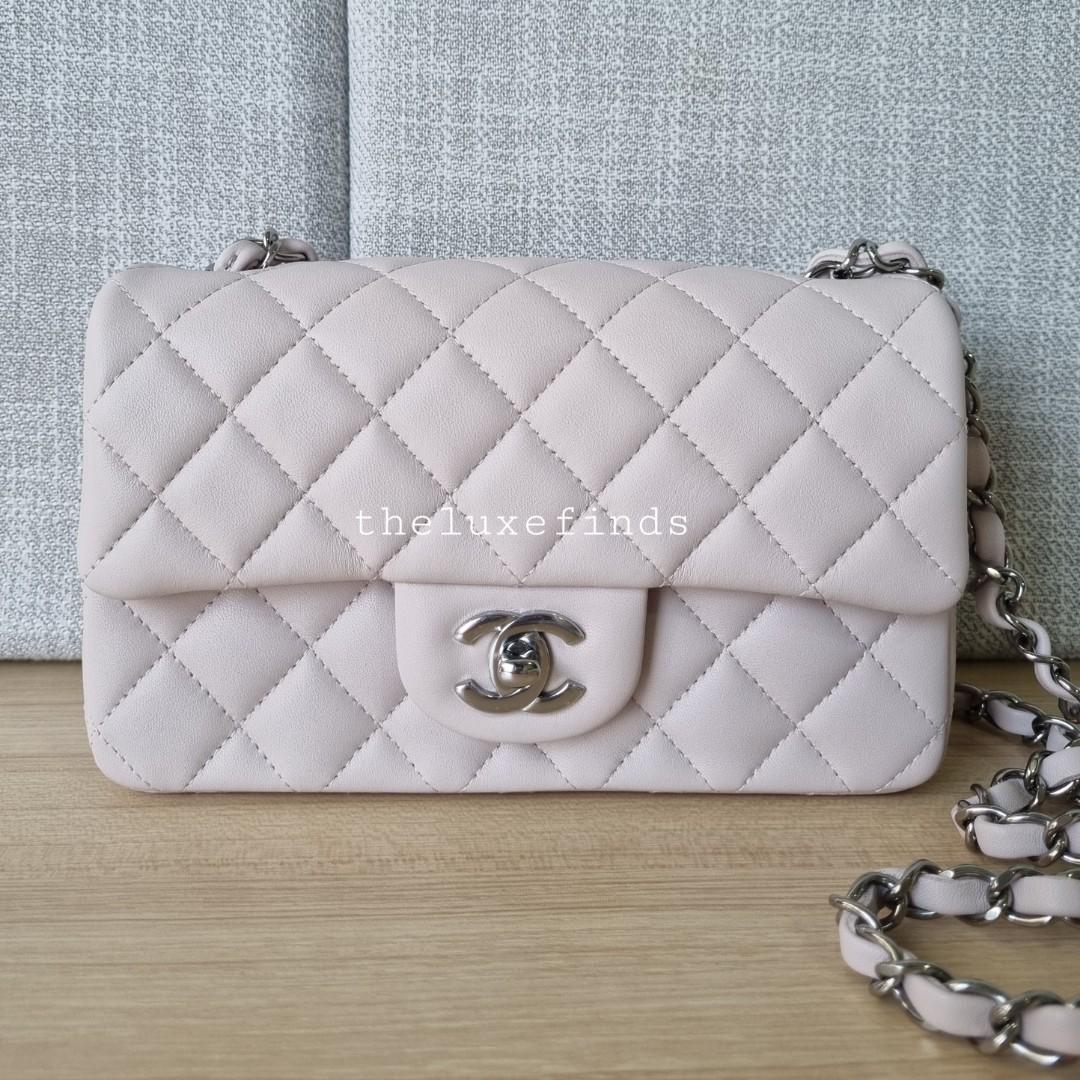 🦄💖Chanel 21B Light Purple Mini Rectangular Flap (Lambskin, SHW) (Non-nego)