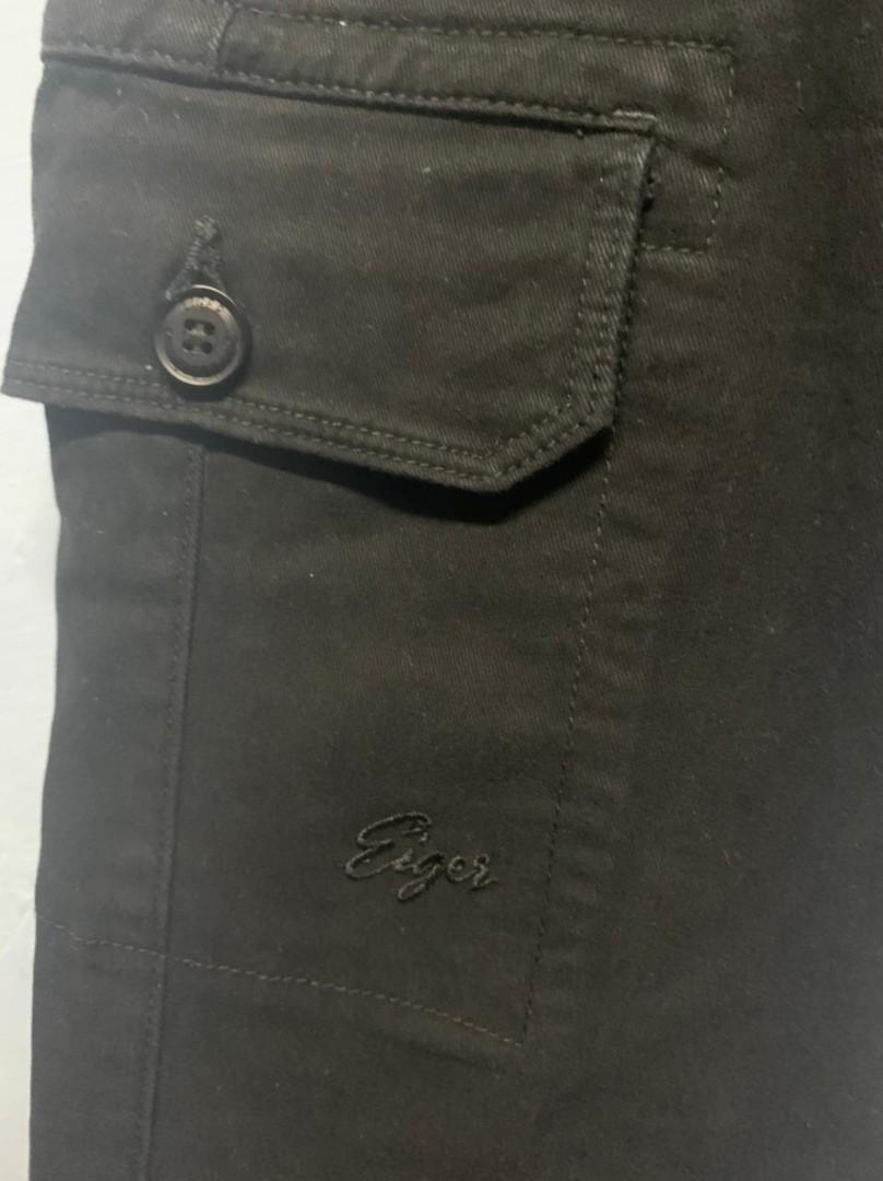 Celana Eiger Hitam Unisex | Celana Cargo Jogger Hitam | Celana Hitam