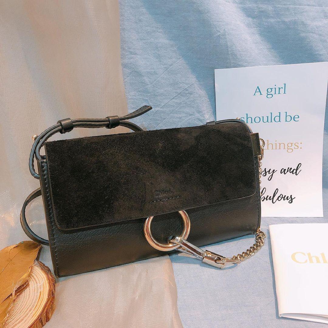 Chloe Faye Wallet Bag WOC Black Carousell
