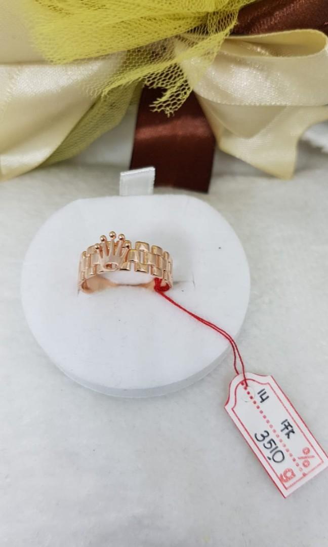 Cincin Emas 75 Mahkota Rolex Barang Mewah Aksesoris Di Carousell