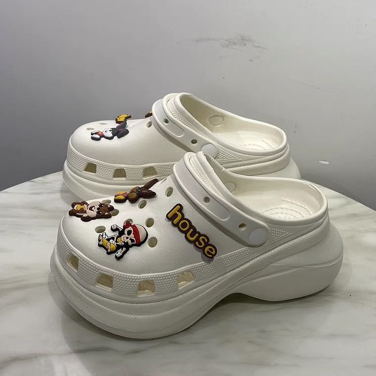 White crocs with jibbitz sale