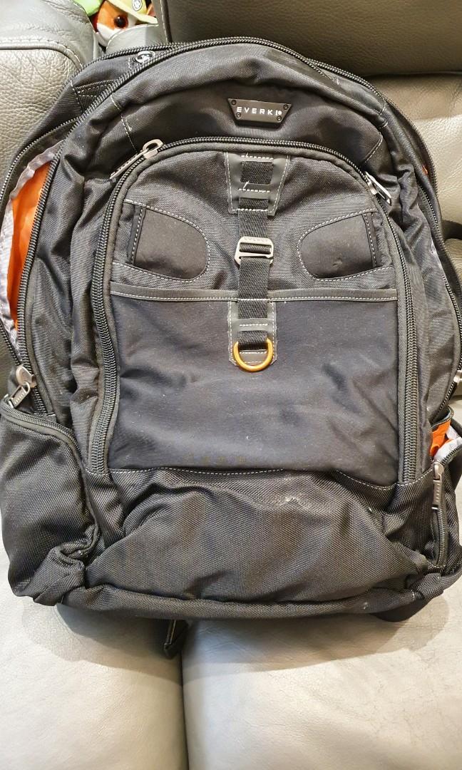 EVERKI TITAN LAPTOP BACKPACK 18,4" BLACK, 興趣及遊戲, 旅行, 旅遊 旅行必需品及用品