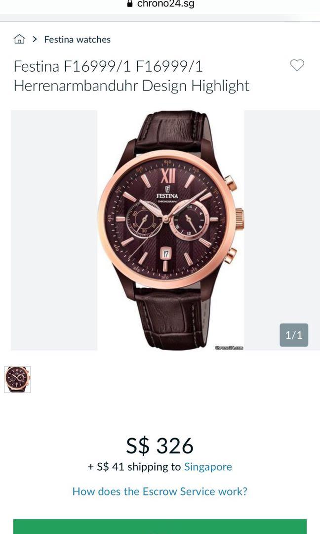 Festina Watch F16999, Luxury, Watches on Carousell