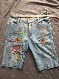Flower Maong Shorts for Girls